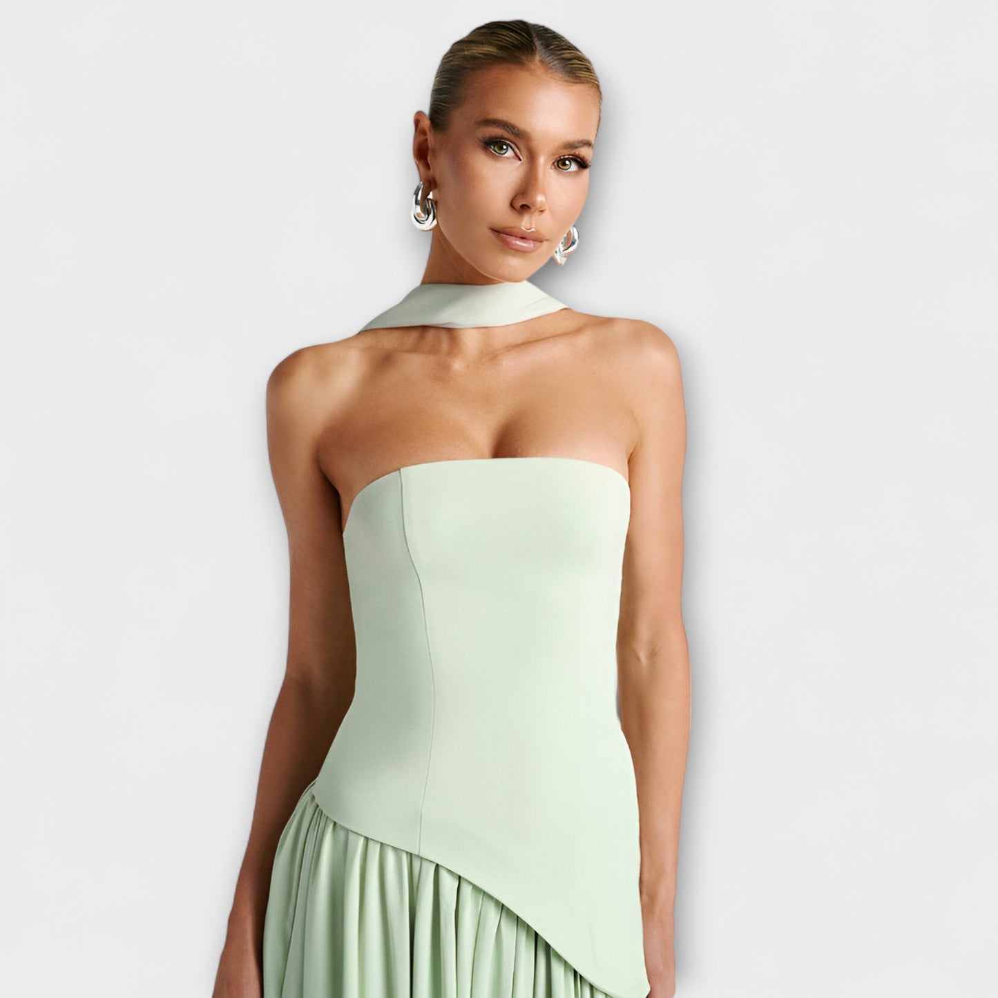 Corisande Corset Pleated Maxi Dress_14