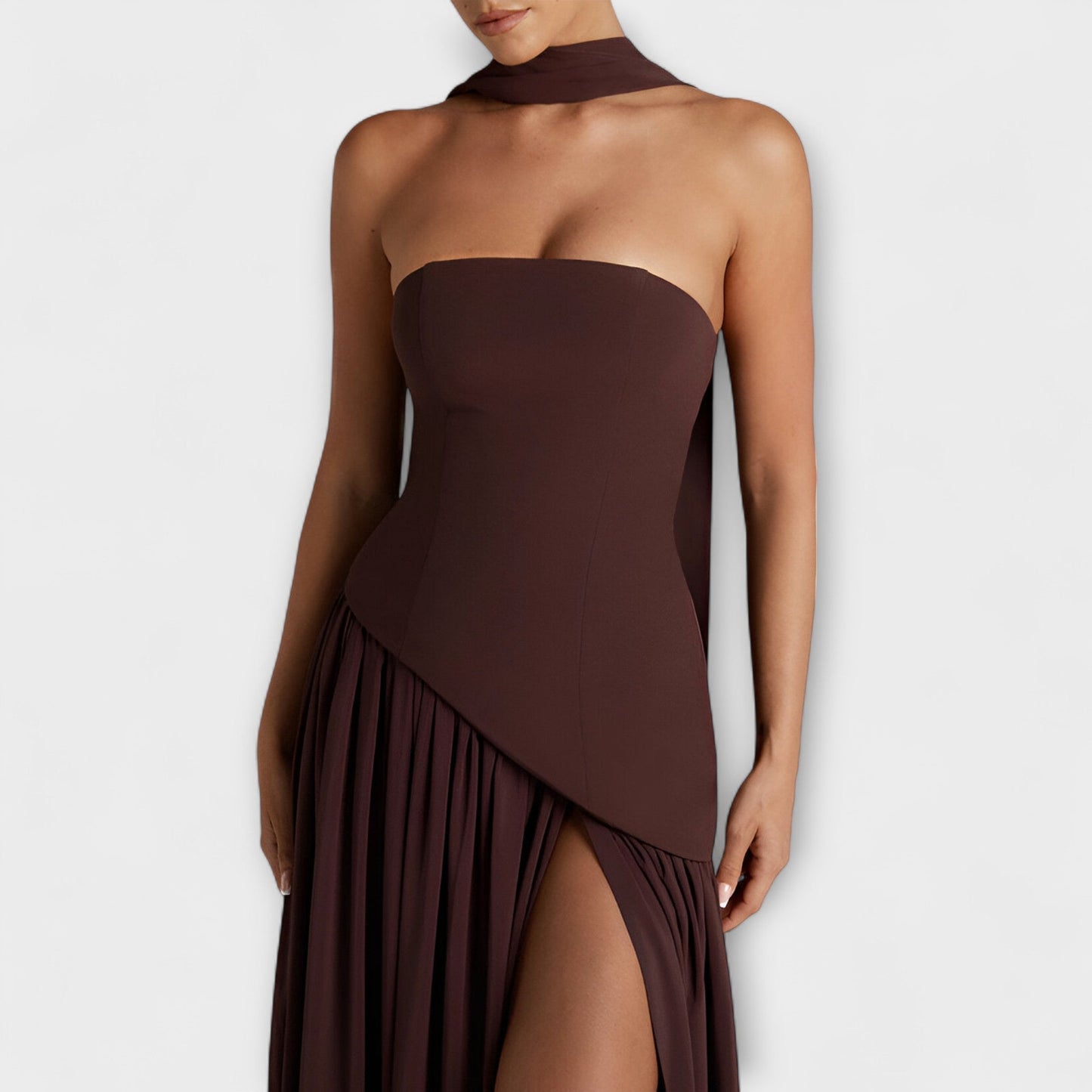 Corisande Corset Pleated Maxi Dress_12