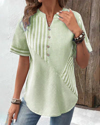 Veronica Hayes Striped Relaxed Breathable Blouse