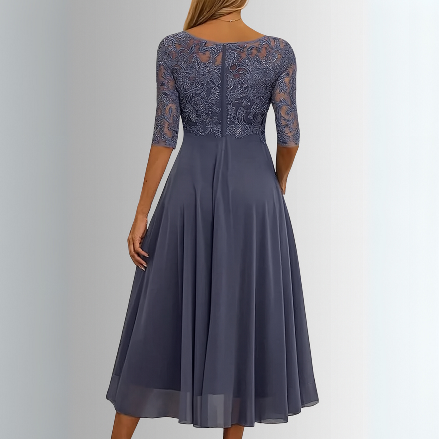 Valentina Rose Lace Midi Dress Wedding Guest Floral