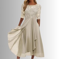 Valentina Rose Lace Midi Dress Wedding Guest Floral