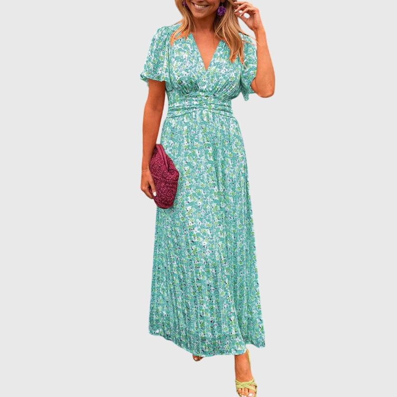 Eartha Floral V-Neck Maxi Dress_5
