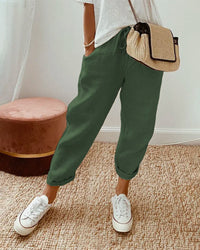 Gabrielle Davis Wide-Leg Waistband Relaxed Fit Trousers