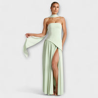 Corisande Corset Pleated Maxi Dress