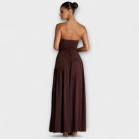 Corisande Corset Pleated Maxi Dress
