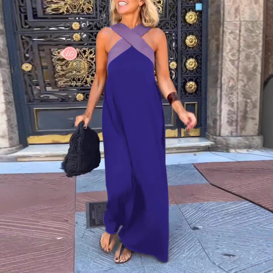Natalie V-Neck Maxi Dress Crossover Flowy Summer