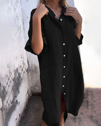 Arabella Field Boho Shirt Midi Dress Relaxed Fit