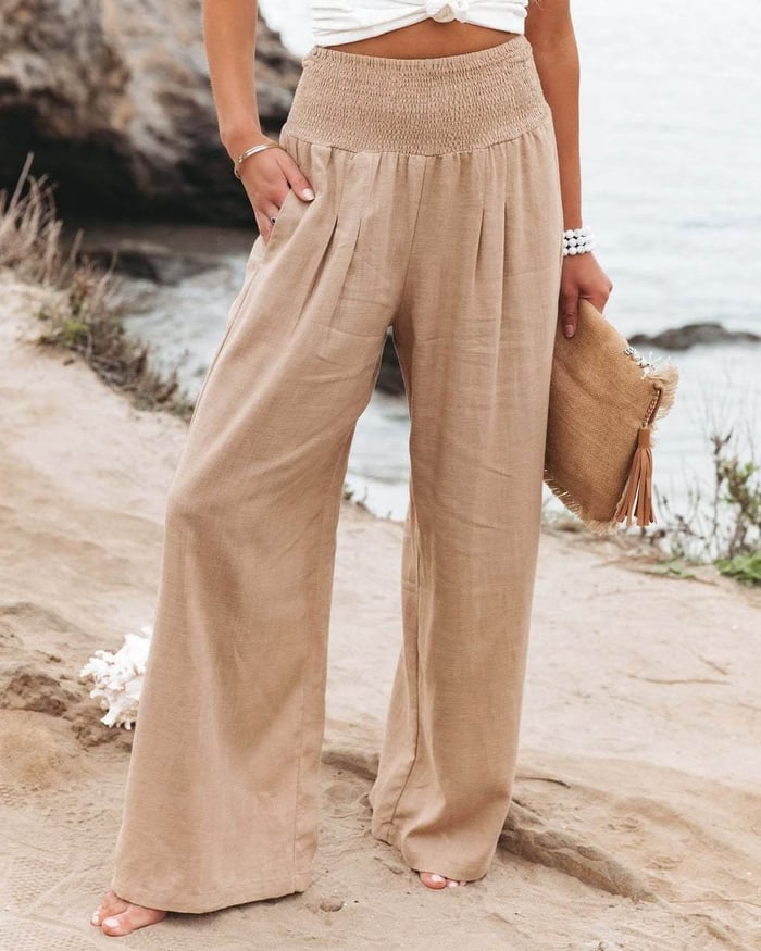 Bodil Wide Leg Cotton Pants