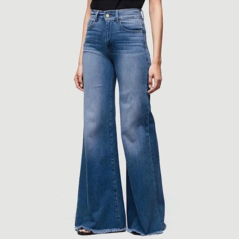 Aurora Retro Bell Bottom Flared Jeans_3