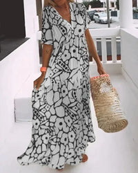 Luna Lightweight Fluid Midi Summer Dress