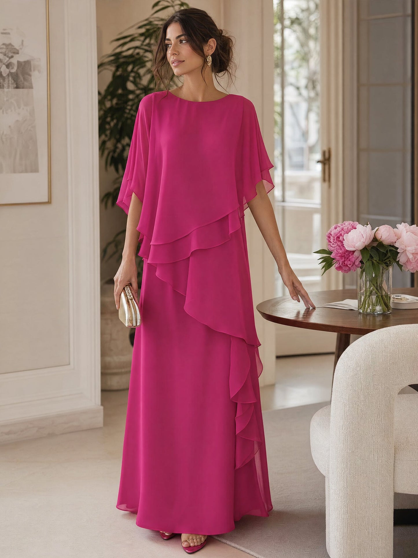 Hesper Chiffon Cape Maxi Dress_7