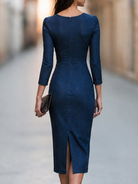 Fenella Denim Wrap Midi Dress