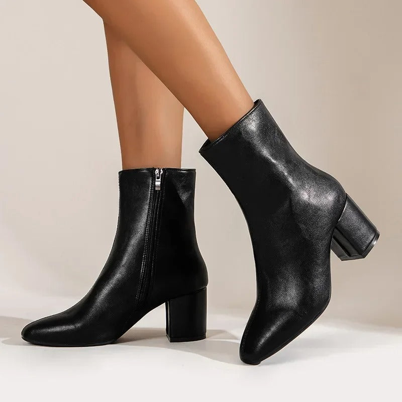 Georgia Block Heel Ankle Boots