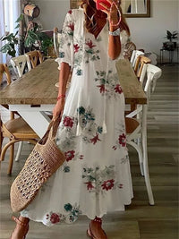Irisa Floral V-Neck Maxi Dress