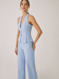 Bluebell Linen Two-Piece Trouser Set