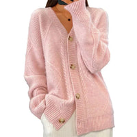 Elettra Diamond Knit V-Neck Cardigan