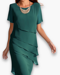 Audrey Layered Midi Dress Feminine Occasion