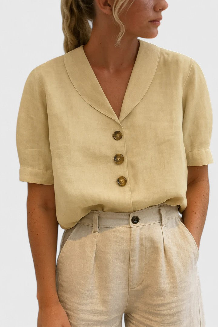 Scarlett Breathable Button Blouse Relaxed Fit