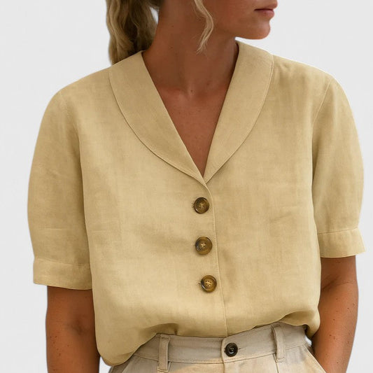 Scarlett Breathable Button Blouse Relaxed Fit