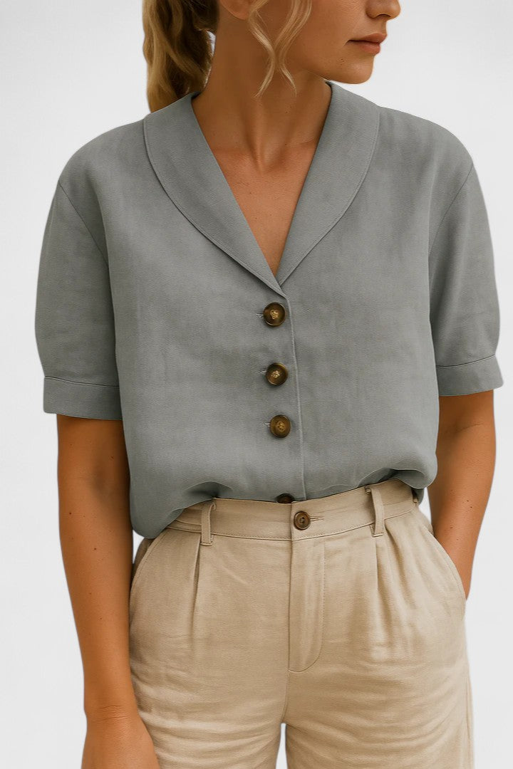 Scarlett Breathable Button Blouse Relaxed Fit