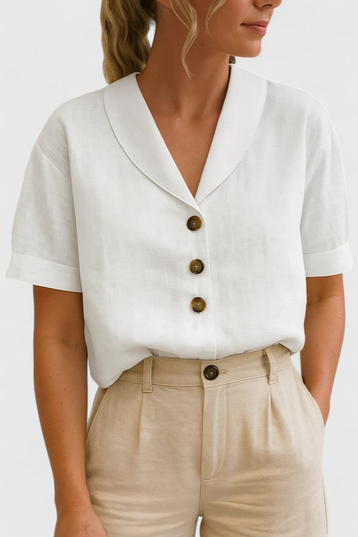 Scarlett Breathable Button Blouse Relaxed Fit