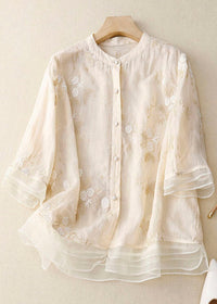 Monica Watson Embroidered Relaxed Blouse Feminine Fit