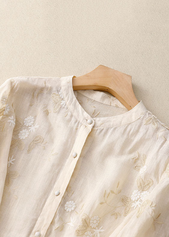 Monica Watson Embroidered Relaxed Blouse Feminine Fit