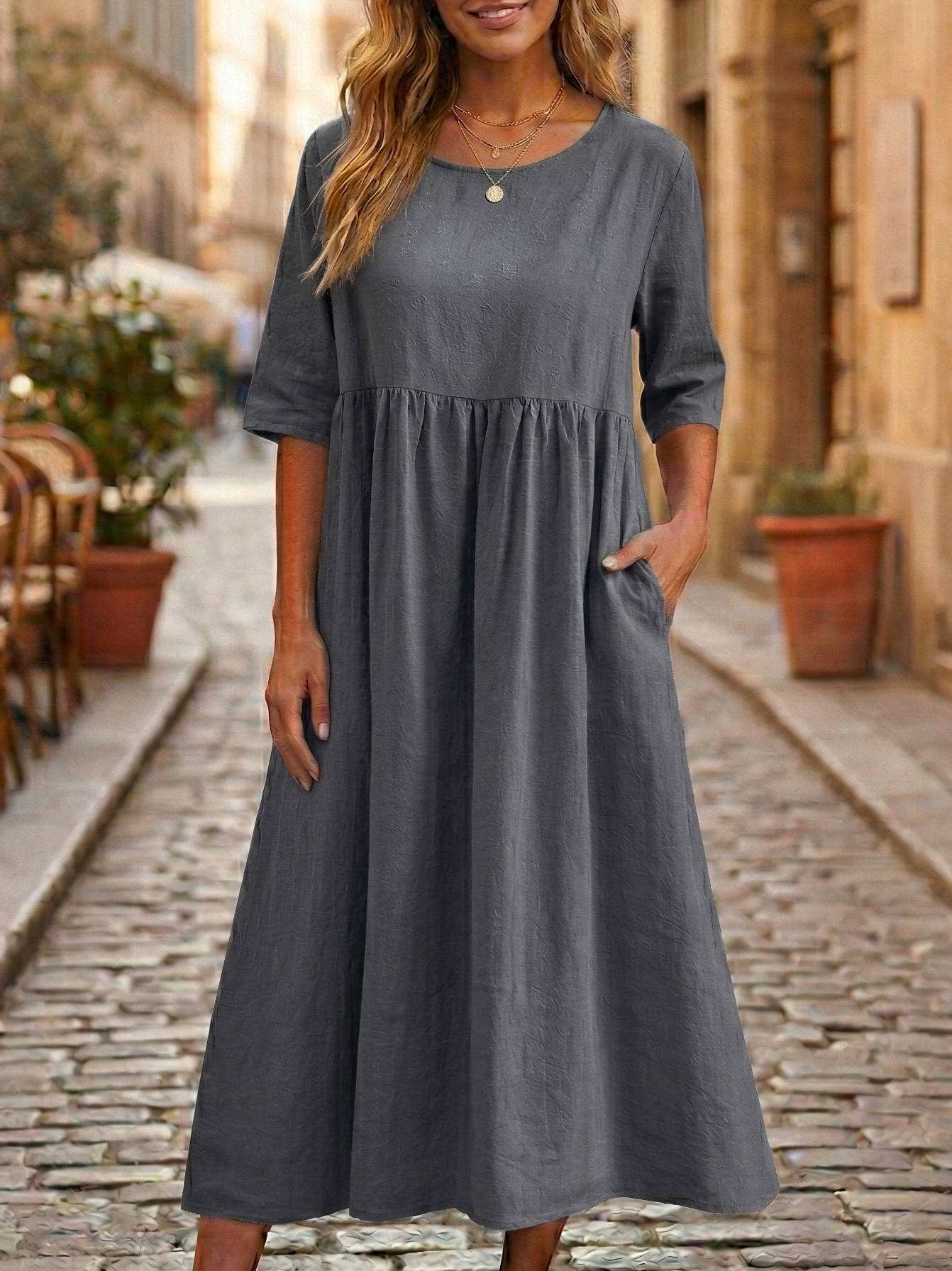 Adaline Linen A-Line Midi Dress_6