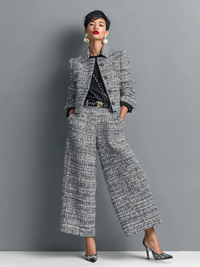 Demelza Tweed Wide-Leg Two-Piece Set