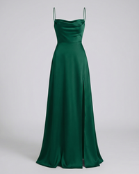 Heulwen Cowl Neck Satin Maxi Dress