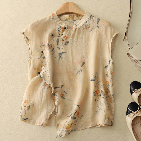 Morgan Relaxed Sleeveless Vintage Top Breathable