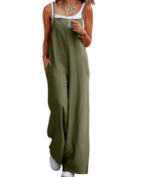 Alessandra Brooks Boho Wide-Leg Cotton Jumpsuit With Pockets