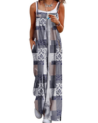 Alessandra Brooks Boho Wide-Leg Cotton Jumpsuit With Pockets