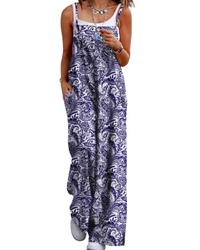 Alessandra Brooks Boho Wide-Leg Cotton Jumpsuit With Pockets