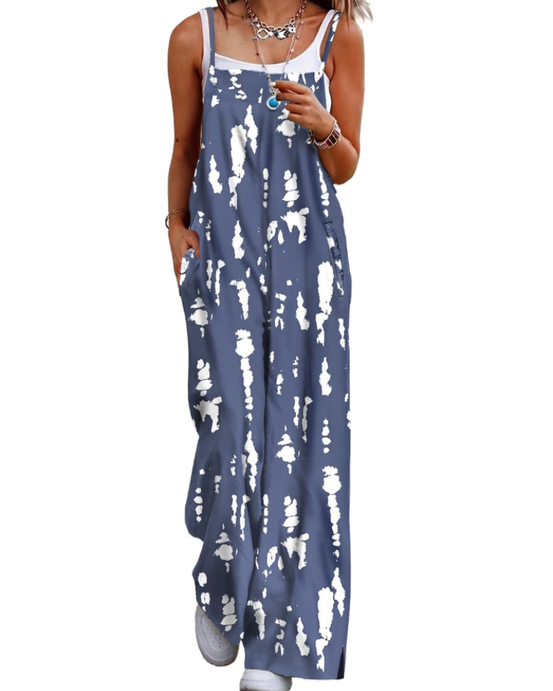 Alessandra Brooks Boho Wide-Leg Cotton Jumpsuit With Pockets