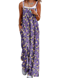 Alessandra Brooks Boho Wide-Leg Cotton Jumpsuit With Pockets