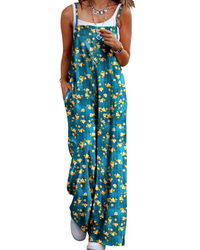 Alessandra Brooks Boho Wide-Leg Cotton Jumpsuit With Pockets