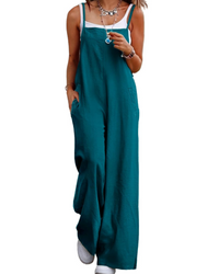 Alessandra Brooks Boho Wide-Leg Cotton Jumpsuit With Pockets