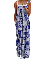 Alessandra Brooks Boho Wide-Leg Cotton Jumpsuit With Pockets
