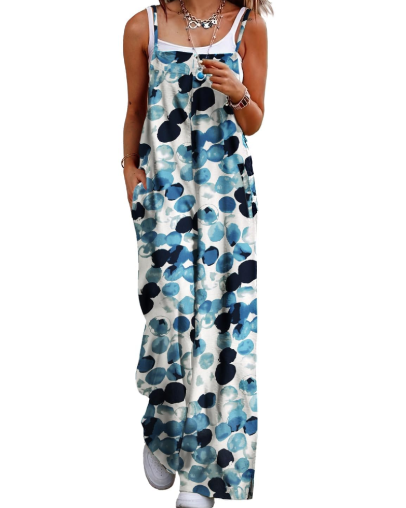 Alessandra Brooks Boho Wide-Leg Cotton Jumpsuit With Pockets