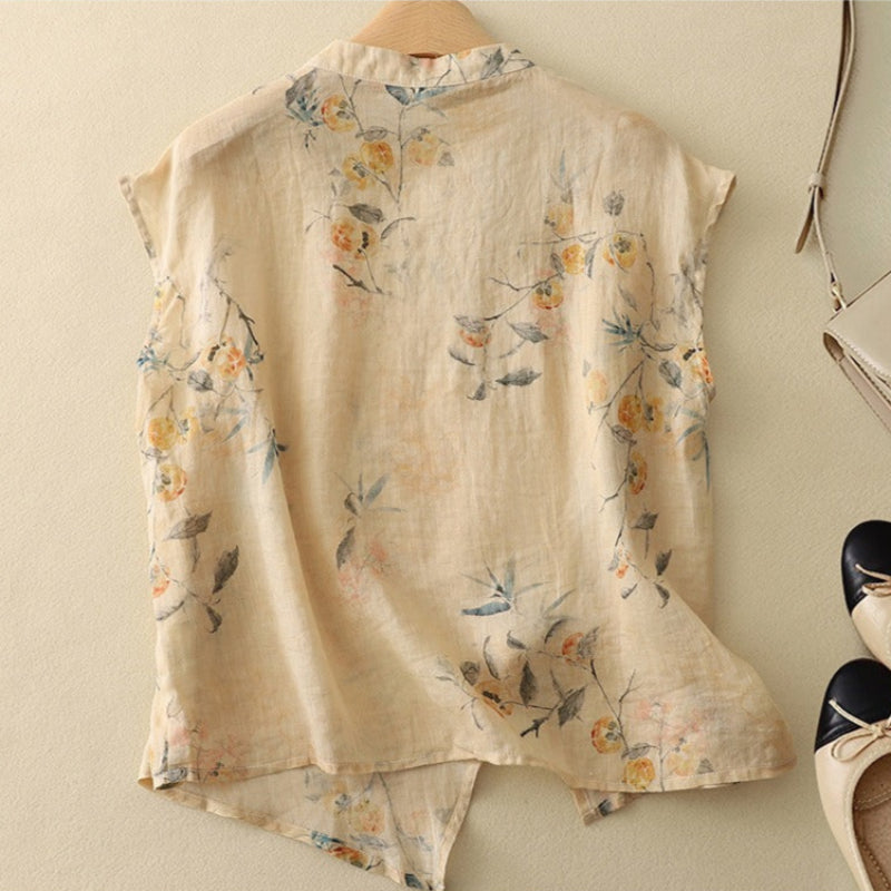 Morgan Relaxed Sleeveless Vintage Top Breathable