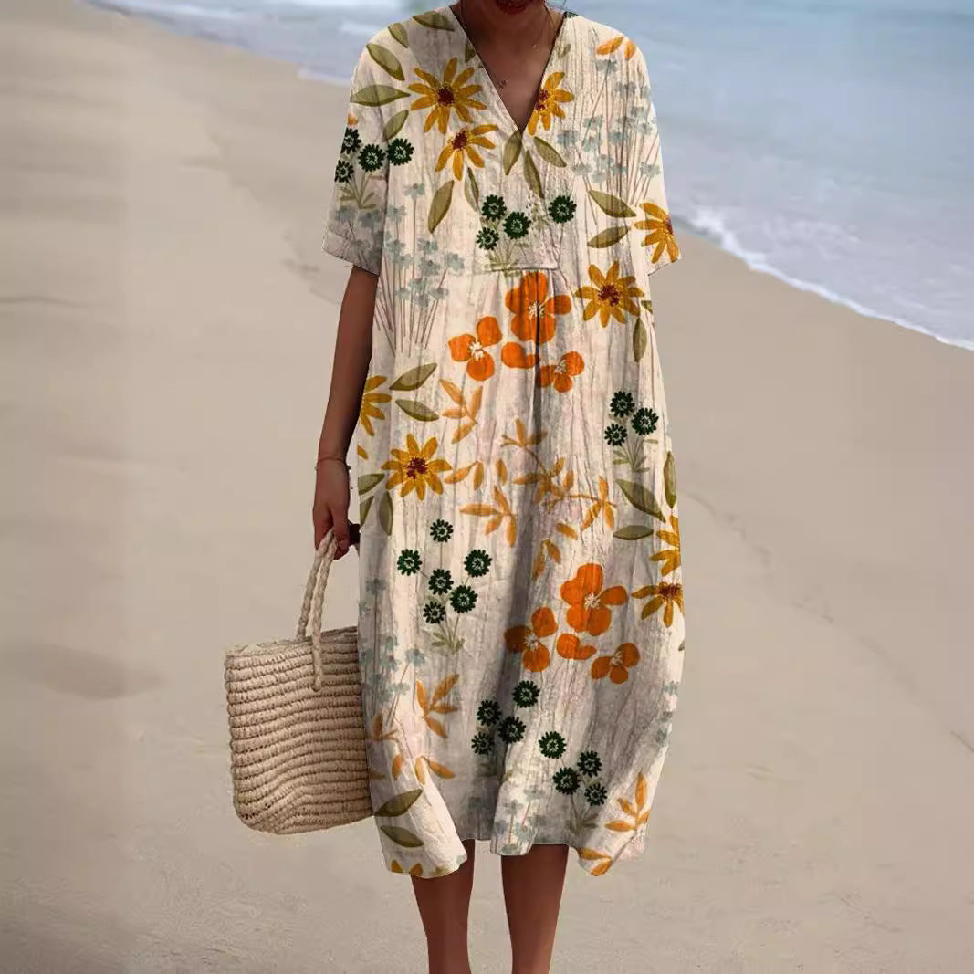 Nicolette Floral V-Neck Sundress