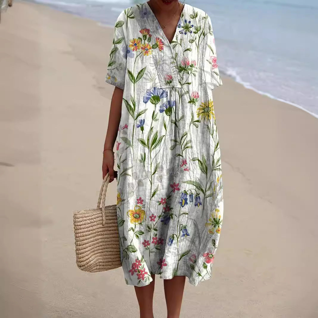Nicolette Floral V-Neck Sundress