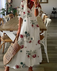Serena Collins Boho Flowing Maxi Beach Cover-Up Dress