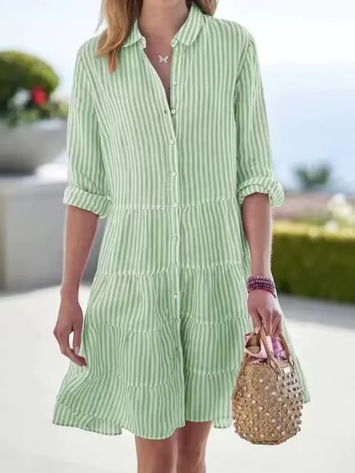 Bronwen Oversized Striped Shirt Dress_3