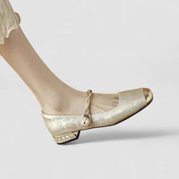 Caro Pearl Embellished Ballet Flats