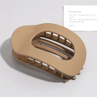 Kimberly Oval Matte Flat Hair Claw Clips Duckbill Bun Clip