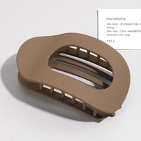 Kimberly Oval Matte Flat Hair Claw Clips Duckbill Bun Clip