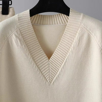 Clarisse Knitted V-Neck Two Piece Set