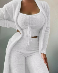 Ninon Plush Pyjama Top and Pants Set